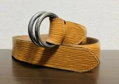 【美品】サルトリアピスケス　レザーベルト　ダブルリング　エピ　ブラウン　オレンジ