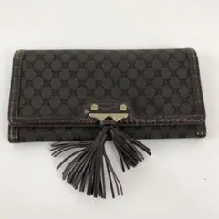 CELINE セリーヌ 長財布 マカダム柄 ブラウン ブランド レディース