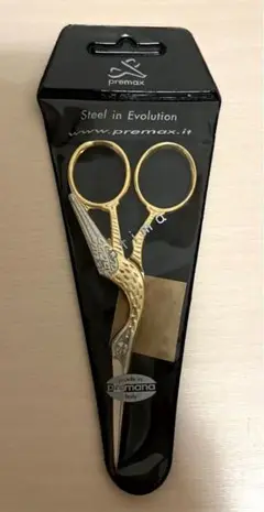 未使用☆Premax プレマックス　オロライン刺繍はさみ 糸切り　こうのとり