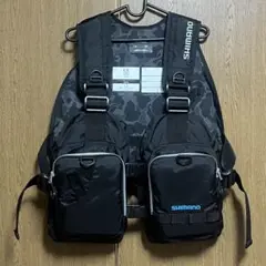 【中古】SHIMANO フィッシングベスト ／ゲームベストライト/VFー068T シマノ ゲームベストライト VF-068T ネイビー フリーサイズ