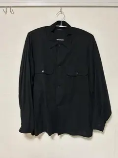 COMOLI 空紡オックスCPOシャツ　黒　2