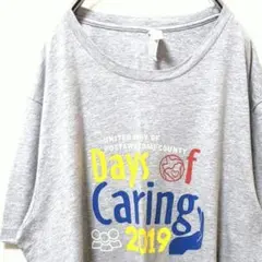 ベラキャンバス デイズケアリング ロゴ Tシャツ グレー灰色XL古着