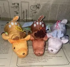 くったりろんぐシカさん　ボールチェーン　ぬいぐるみ　全3種セット　鹿