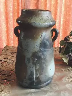 ♦︎備前焼き 花生け 2耳付き