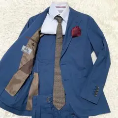 スーツセレクト サイドアジャスター セットアップ メンズスーツ ブルー系