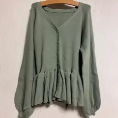 ■ 値下げ 未使用品 GRL グレイル 長袖 ニット セットアップ グリーン M