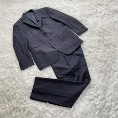 美品ミツミネ　セットアップスーツ　 チェルッティ　ストライプ　ネイビー