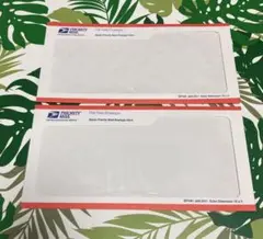 新品未使用　封筒　priority mail 2枚　海外