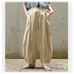 美品　カジュポッケテンセルパンツ　アズノゥアズ