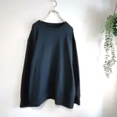 UNIQLOユニクロ　XLサイズ　深緑　メンズ　シンプル　トップス　長袖