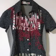 センソユニコPIANURASTUD【未使用】素敵なシャツ /ドットストライプ柄