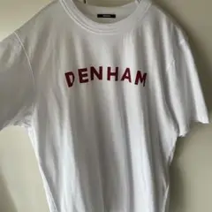 【新品未使用】DENHAM デンハム　ホワイト ロゴ Tシャツ