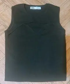 ZARA 胸開き ノースリーブ S