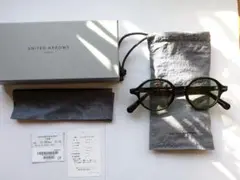 【USED美品】UNITED ARROWS ラウンド型サングラス ブラック