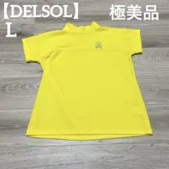【極美品✨】DELSOL レディース　ゴルフウェア　シャツ　イエロー　L