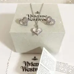 ヴィヴィアンウェストウッド ハート♡ネックレスピアス パープル