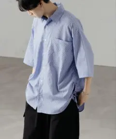 ストライプ 半袖シャツ