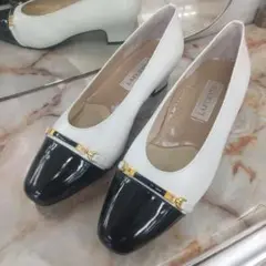 ♥️LAFUENTE ♥️ホワイト ブラック パンプス