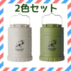 【2個】リンネル 5月号 付録 スヌーピー LEDランタン キャンプ カーキ