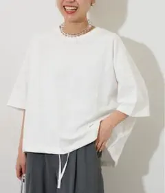 ジャーナルスタンダードレリューム　ギャザーヘムショートTシャツ