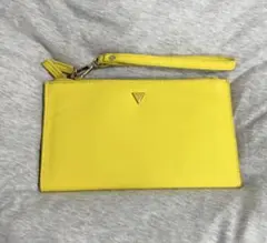 GUESS イエロー 長財布 ストラップ付き