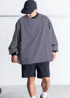 イズネス　BALLOON STRIPES LONG SLEEVE T SHIRT