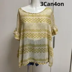 3Can4onフリル袖シャツ