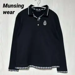 Musing wear グランドスラム ストレッチ 長袖 ポロシャツ 黒 L
