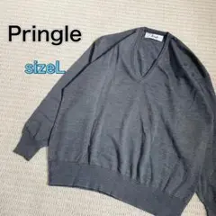 【極美品】 Pringle ラムウール Vネックニット サイズL