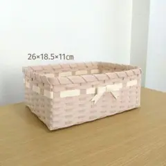 【No.101】バスケット　かご　小物入れ　クラフトバンド