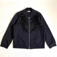 ▲Dries Van Noten/embroidery zip up/Navy