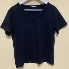 黒のVネック半袖Tシャツ Mサイズ