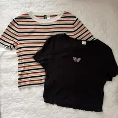 H&M クロップドTシャツ　2着セット