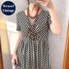 【SALE♡】ドット柄カシュクールワンピース 半袖 レトロ 海外ガール
