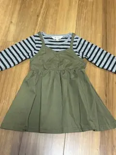 MACKAY'S レイヤードワンピース 90サイズ 未使用品 ストライプ