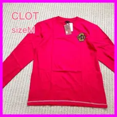 未使用❤️CLOT オーバーサイズ　ロンT 長袖シャツ　M 赤 バックプリント