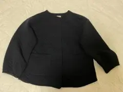 【SM2】ノーカラーキルティングジャケット ブラック