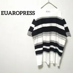 ユーロプレス EUAROPRESS Tシャツ ストライプ 大きめサイズ