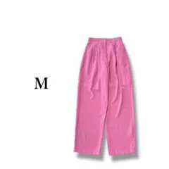 タックワイドパンツ 【M】 ゆったり ルーズ カジュアル 裏地付き