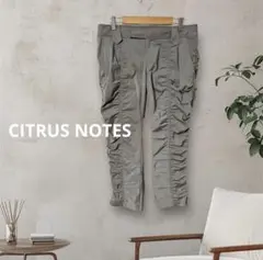 CITRUS NOTES シトラスノーツ　ギャザー　シャーリング　パンツ　40