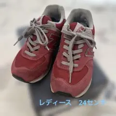 New Balance 574 スニーカー レッド