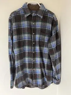 【美品】　Pendleton ウールネルシャツ 70s サイズM 胸ポケット