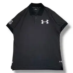 F548　【即購入OK】　UNDERARMOUR　半袖ポロシャツ　L　ブラック