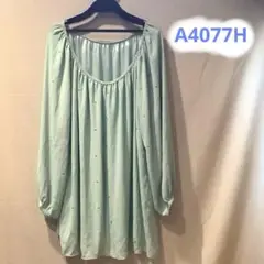 値下げ★CECIL McBEE★ミントグリーン五分袖チュニックA4077H