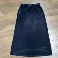 ローラアシュレイ　黒 ベルベット タイトスカート