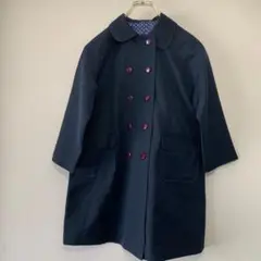 ✨良品 訳あり✨ スプリングコート 丸襟 レトロ ポップ 可愛い 紺 女の子