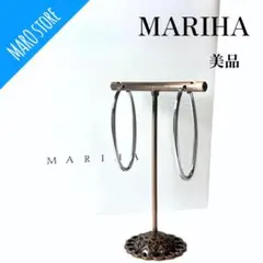 【美品】マリハ/MARIHA オーバル フープピアス M シルバー925
