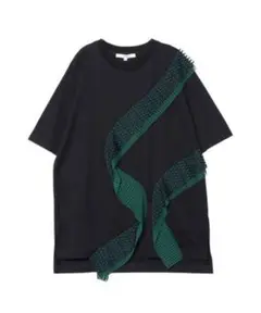 ウェーブメッシュTシャツ ブラック k360