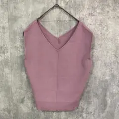 MERCURYDUO マーキュリーデュオ　ノースリーブネックレス付ニット　フリー