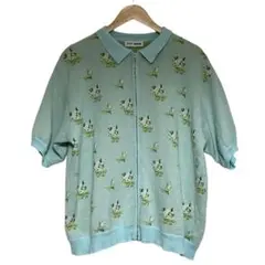 TTT MSW Flower Half Zip Cadigan Sky Blue